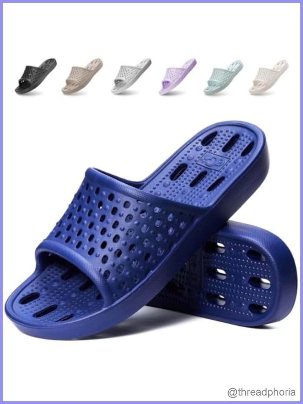 Quick Dry Shower Shoes Non Slip EVA Drain Holes Slides